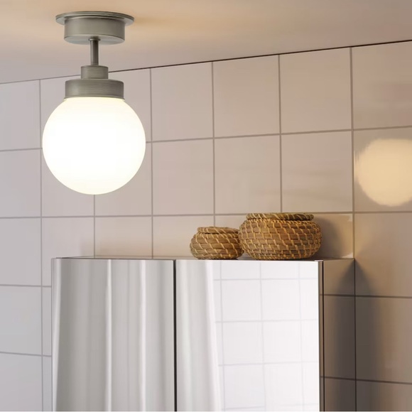 IKEA FRIHULT Ceiling Wall Lamp 304.316.49 Stainless Steel Single Bulb - Picture 3 of 3